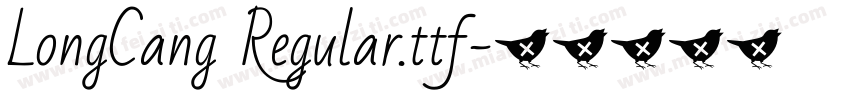 LongCang Regular.ttf字体转换
